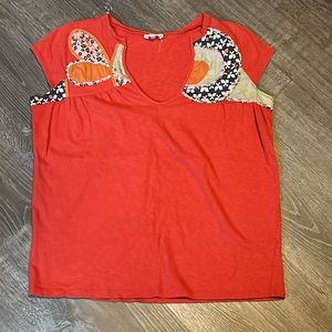 Fossil orange retro hip women’s shirt size L